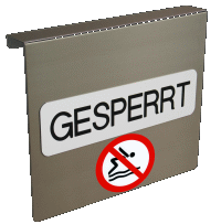 Gesperrtschild V4A zum Einhängen