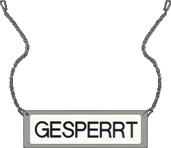 Gesperrtschild V4A  mit Kette