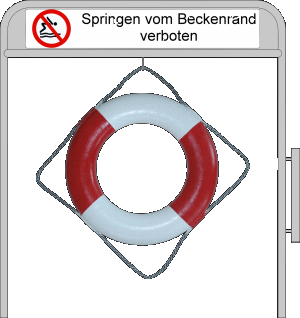 Beckenrandständer Springen verboten